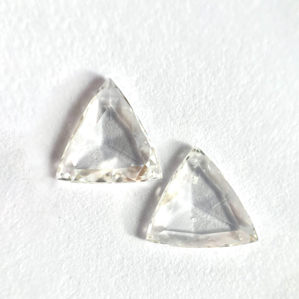 Triangle shape G color Rose cut diamond