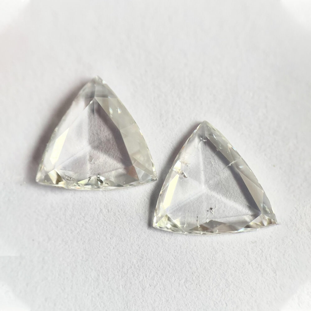 Triangle shape G color Rose cut diamond