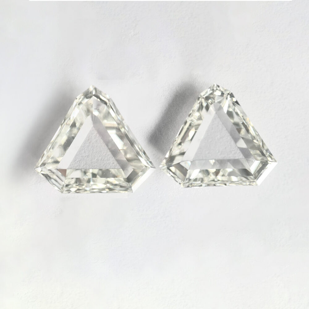 Diamond shape H color Step cut PAIR diamonds