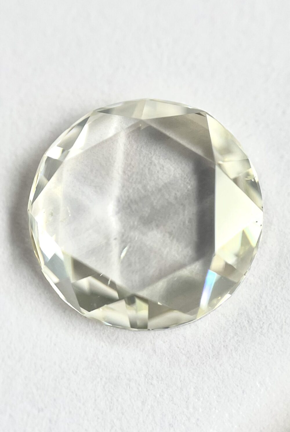 Round shape L color rose cut Diamond