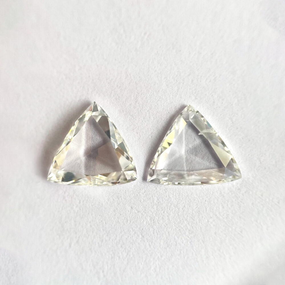 Triangle shape G color Rose cut diamond