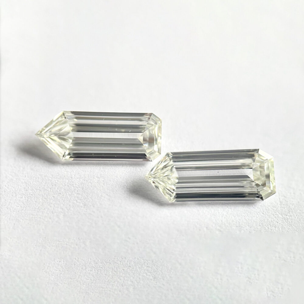 Bullet shape H color STEP cut  diamond