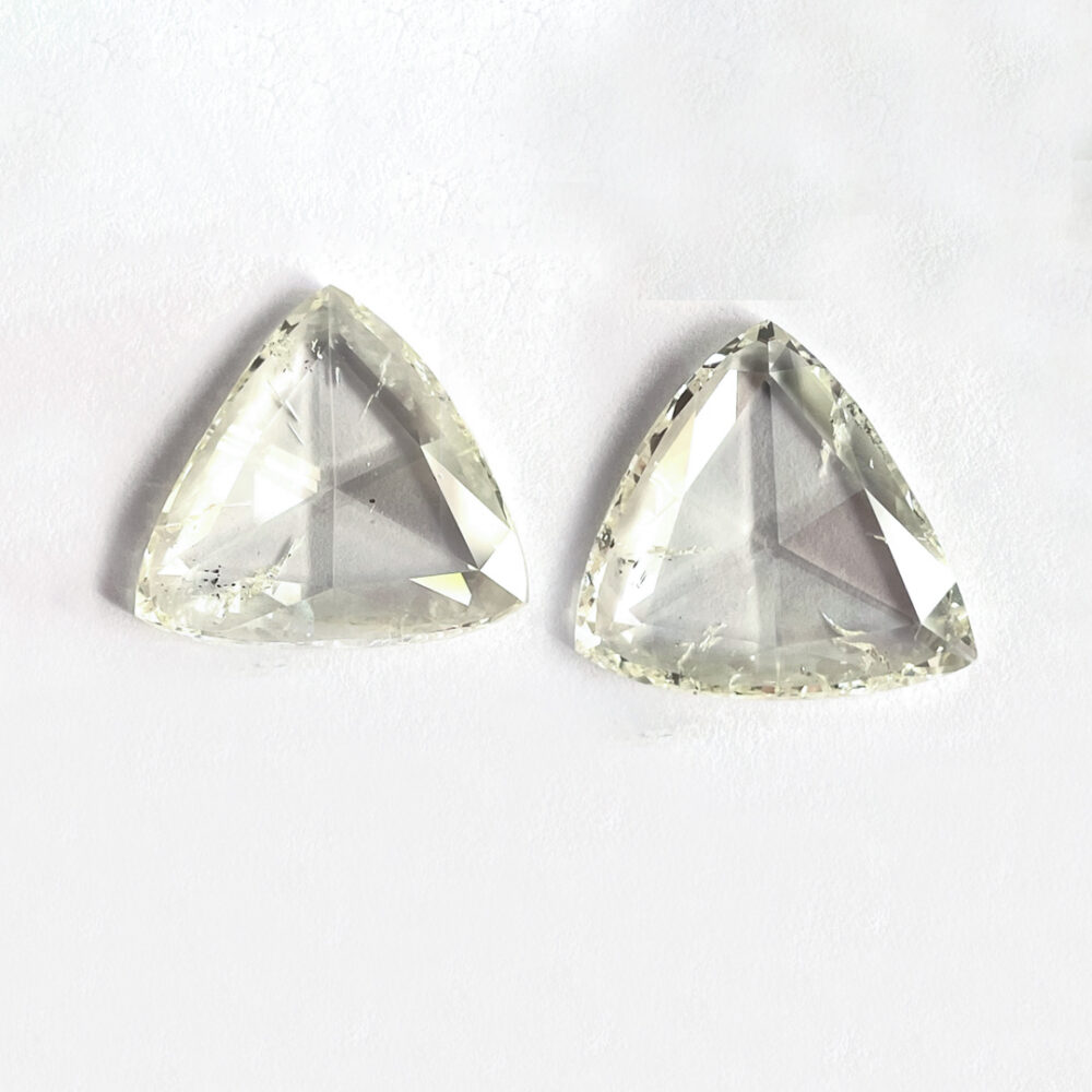 Triangle shape N color Rose cut diamond