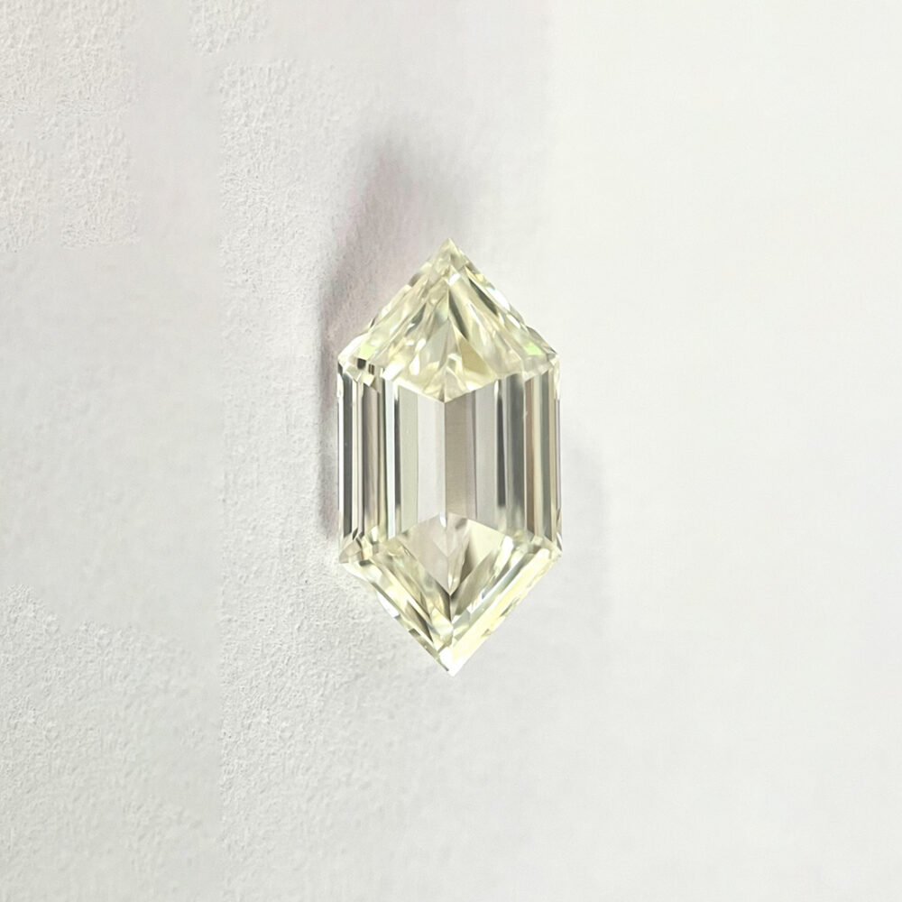 Long Hexa shape J Color Step Cut Diamond