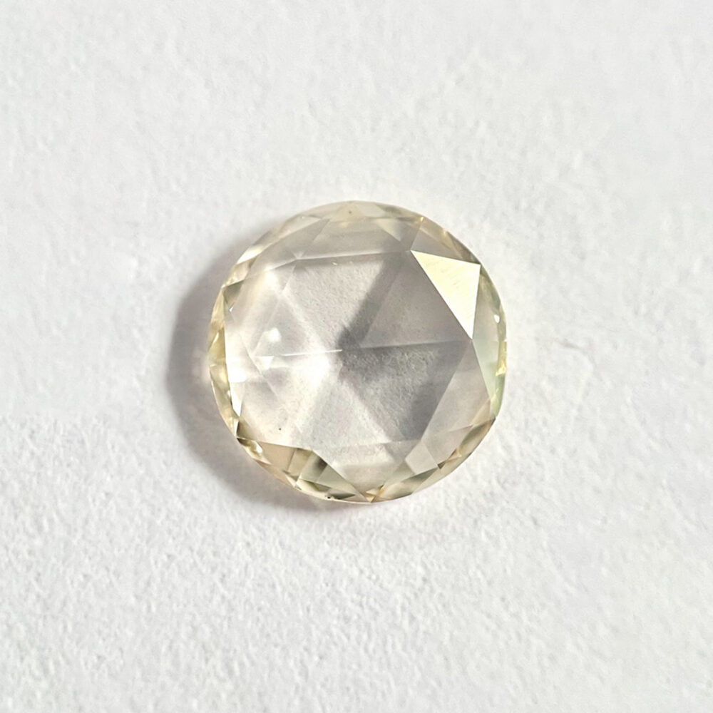 Round shape Light Borown color rose cut  Diamond