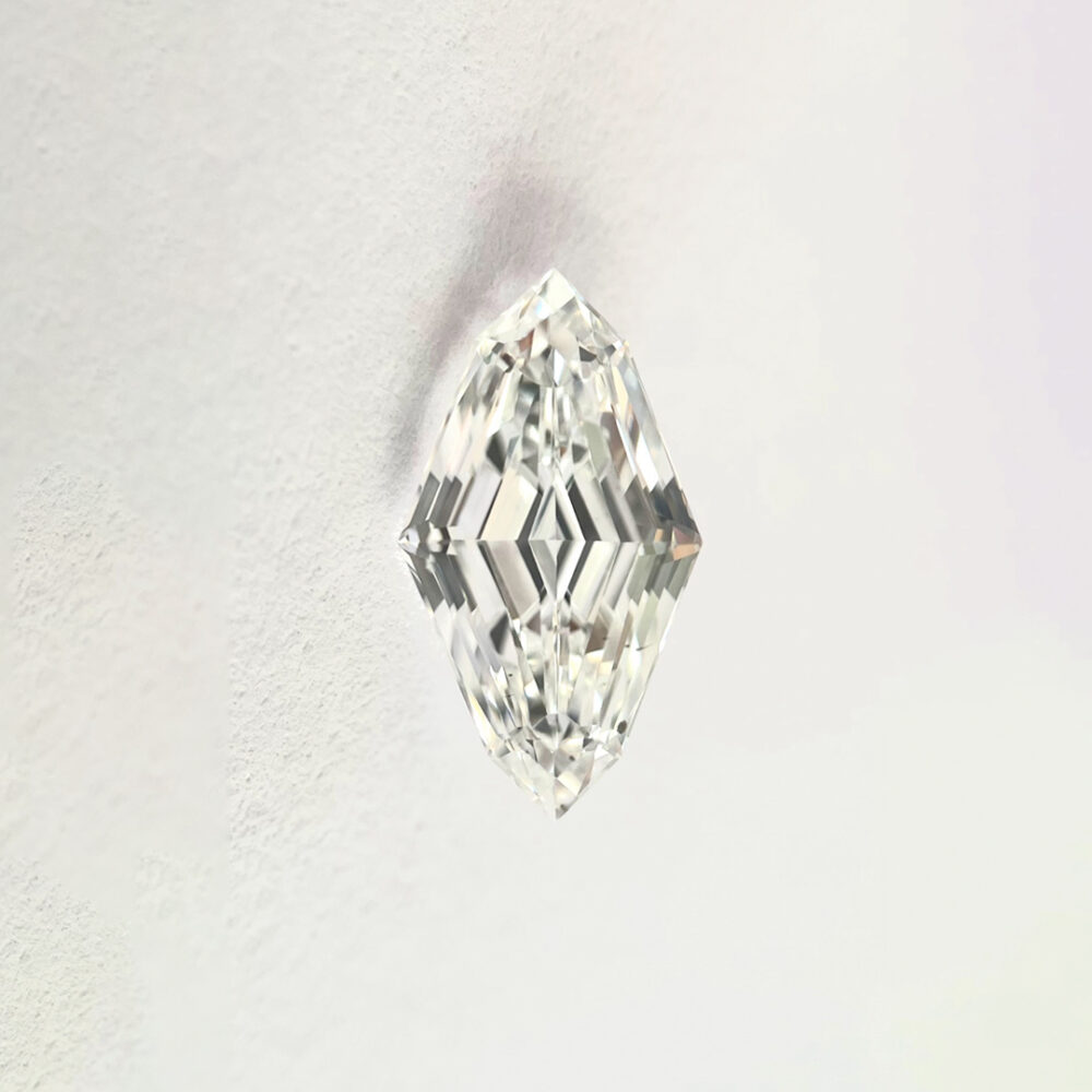 Lozenge shape D color Step cut  diamond