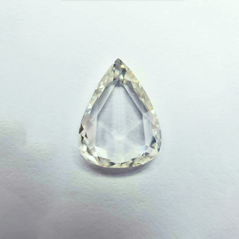 Pear shape H color Rose cut diamond