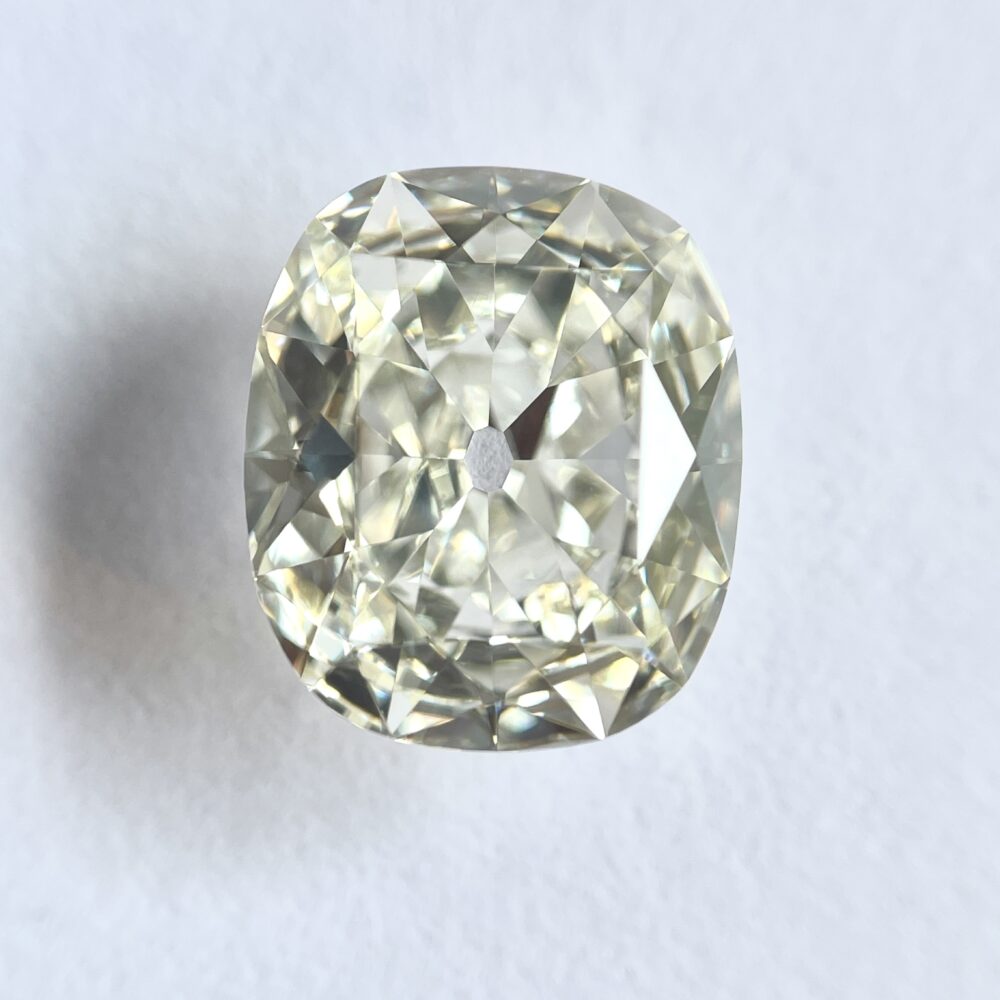 Cushion Shape LB Color Old Mine Cut Diamond