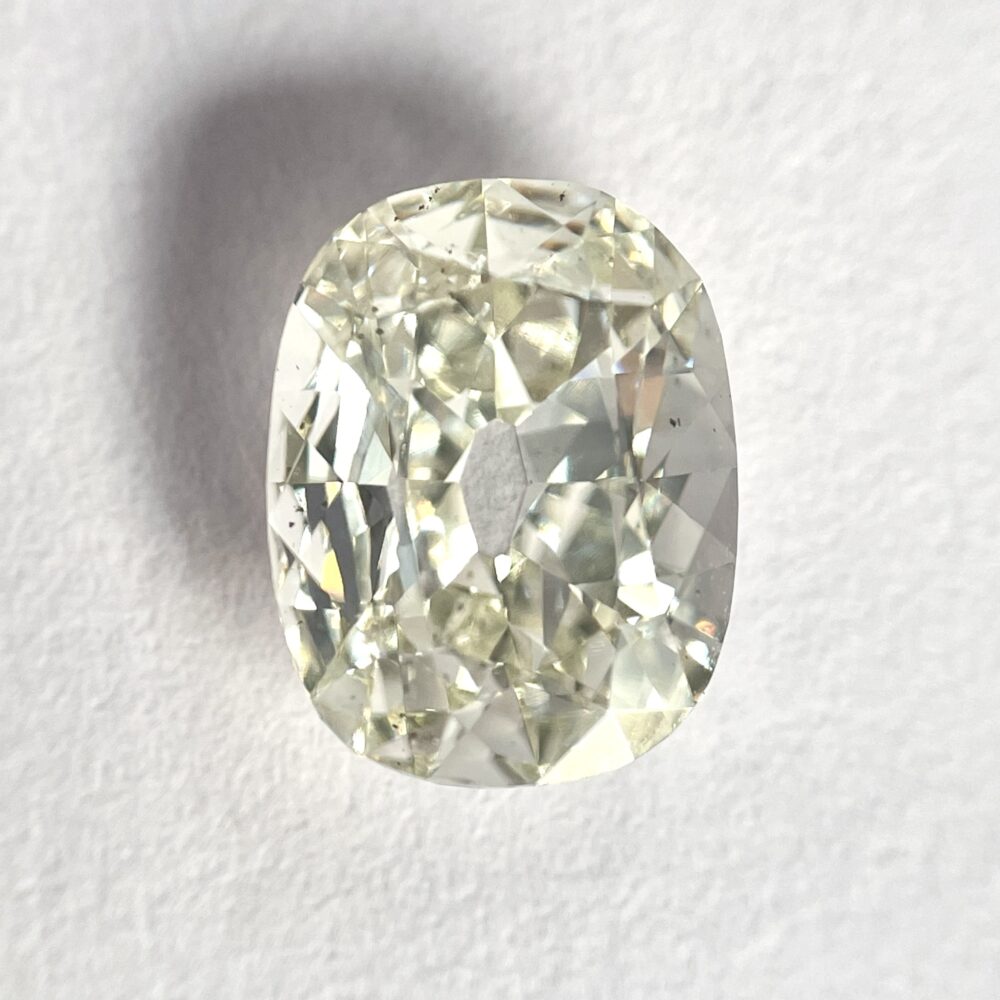 Oval Shape K Color Old Mine Cut Diamond