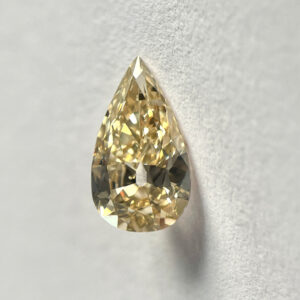 Pear shape Light Brown color old mine cut diamond
