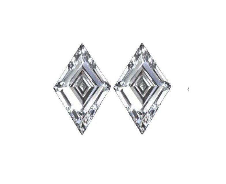 Lozenge Step Cut Natural Matching Pair Diamonds