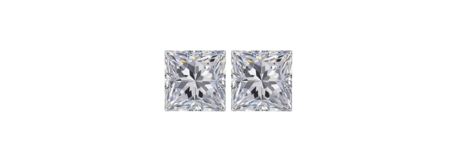 Princess Cut Natural Matching pair Diamonds