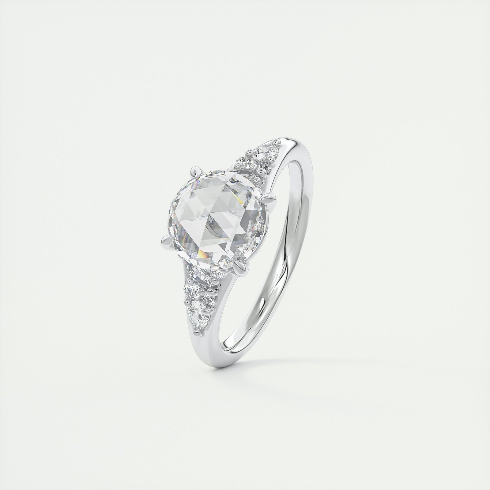 Serenity Rose Cut Diamond Ring - Image 2