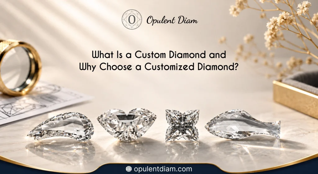 Custom Diamond shapes designed for personalized jewelry and engagement rings.