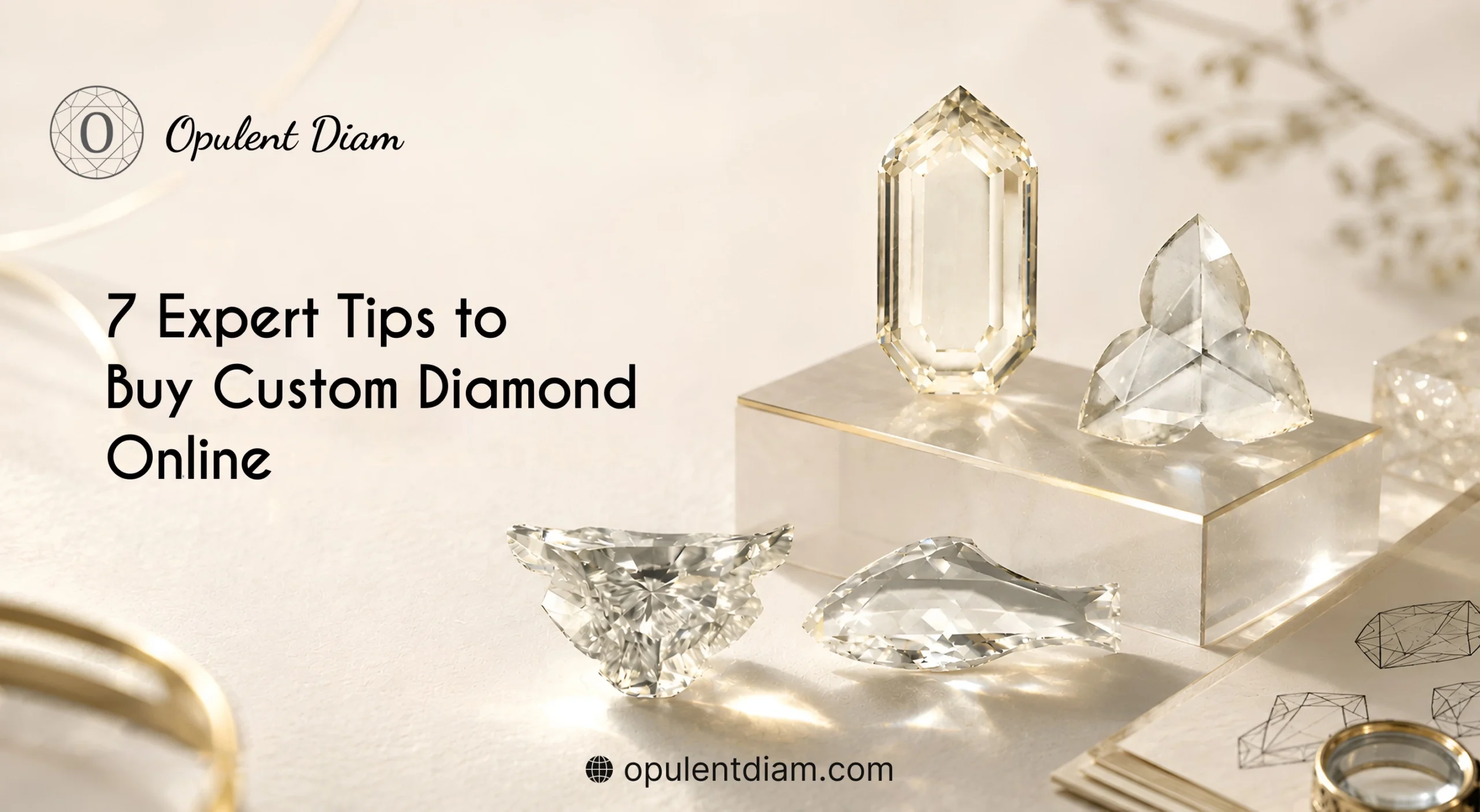Expert-curated custom diamonds in unique shapes displayed with precision, showcasing loose stones for personalized designs.